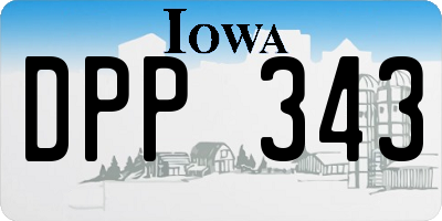 IA license plate DPP343