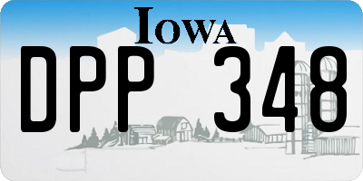 IA license plate DPP348