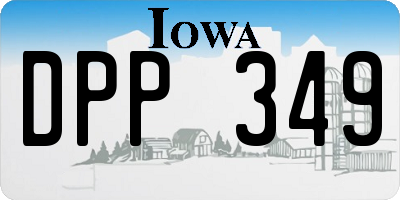 IA license plate DPP349