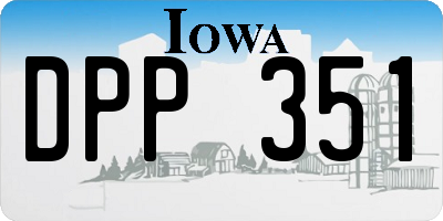 IA license plate DPP351