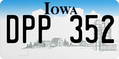 IA license plate DPP352