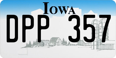 IA license plate DPP357