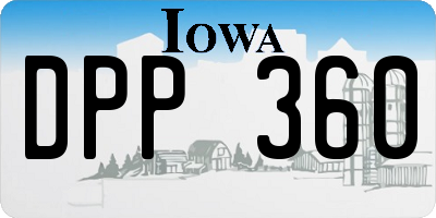 IA license plate DPP360