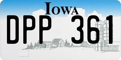 IA license plate DPP361