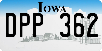 IA license plate DPP362