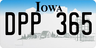 IA license plate DPP365