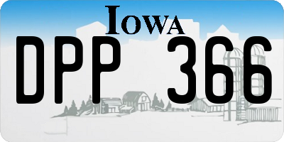 IA license plate DPP366