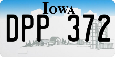 IA license plate DPP372
