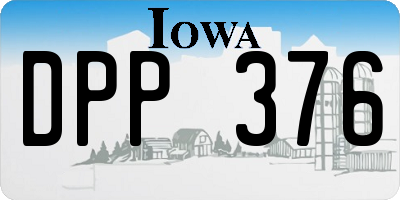 IA license plate DPP376