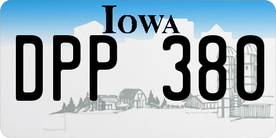 IA license plate DPP380