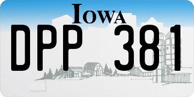 IA license plate DPP381