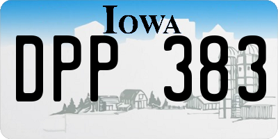 IA license plate DPP383