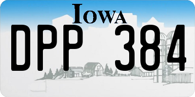 IA license plate DPP384