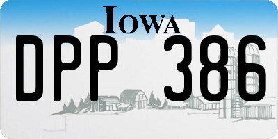 IA license plate DPP386