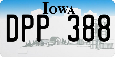 IA license plate DPP388