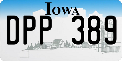 IA license plate DPP389