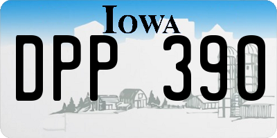 IA license plate DPP390