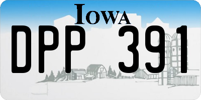 IA license plate DPP391