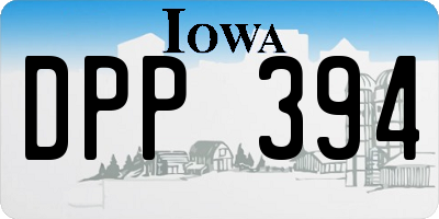 IA license plate DPP394