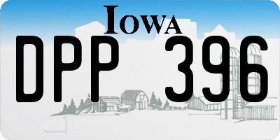 IA license plate DPP396