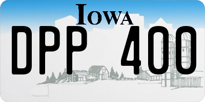 IA license plate DPP400