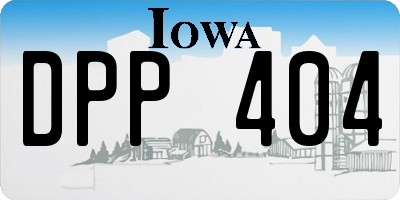 IA license plate DPP404