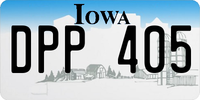 IA license plate DPP405