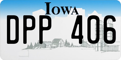 IA license plate DPP406