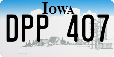 IA license plate DPP407