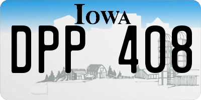 IA license plate DPP408
