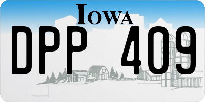 IA license plate DPP409