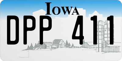 IA license plate DPP411
