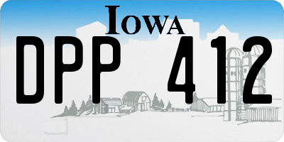 IA license plate DPP412
