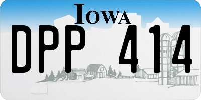IA license plate DPP414