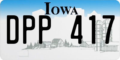 IA license plate DPP417