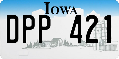 IA license plate DPP421