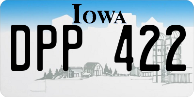 IA license plate DPP422
