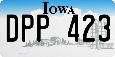 IA license plate DPP423