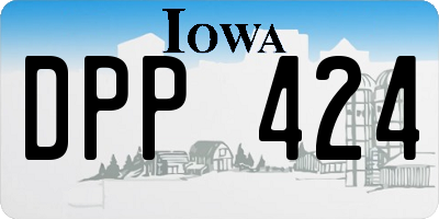 IA license plate DPP424