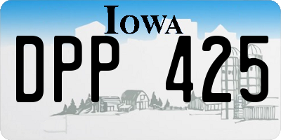 IA license plate DPP425
