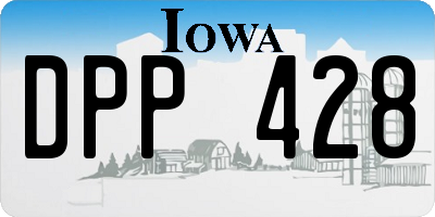 IA license plate DPP428