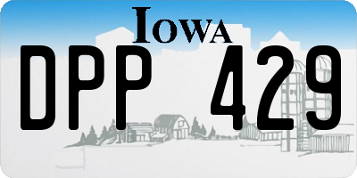 IA license plate DPP429