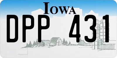 IA license plate DPP431