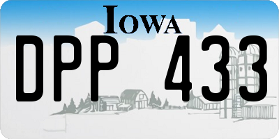 IA license plate DPP433