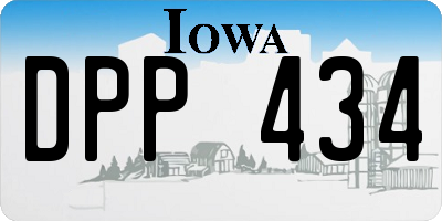 IA license plate DPP434
