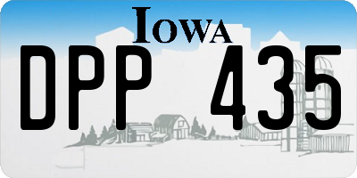 IA license plate DPP435