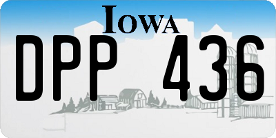 IA license plate DPP436