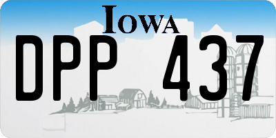 IA license plate DPP437