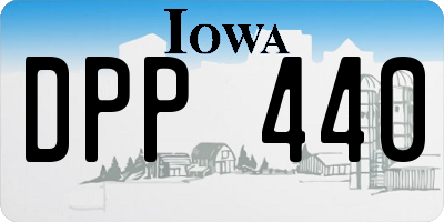 IA license plate DPP440