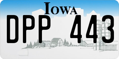 IA license plate DPP443